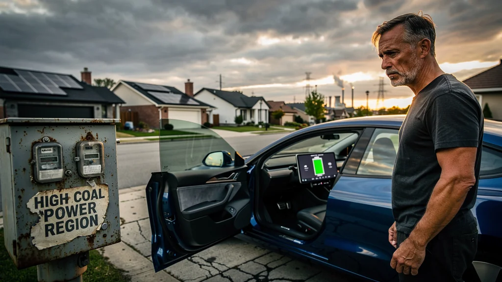 Homme regrette achat voiture électrique sans vérifier mix énergétique de sa région