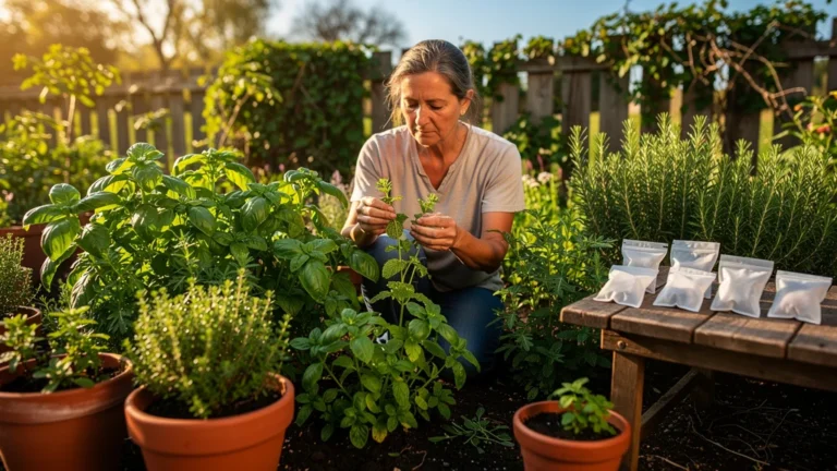 Découverte que mes herbes aromatiques du jardin remplacent huit sachets plastiques pour réduire les déchets