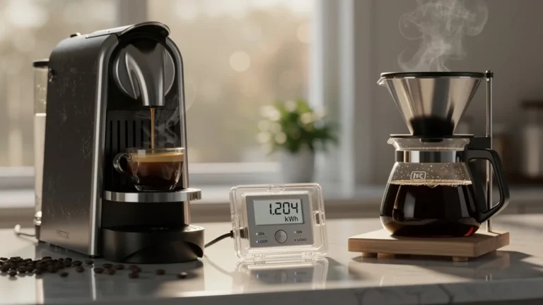 Comparaison réaliste de l’empreinte électrique mensuelle entre café filtre et café en capsule