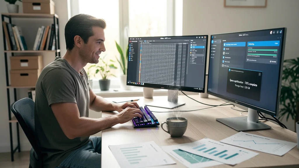 Test d’un grand tri de mails et fichiers cloud avec commandes avancées libérant de l’espace de stockage