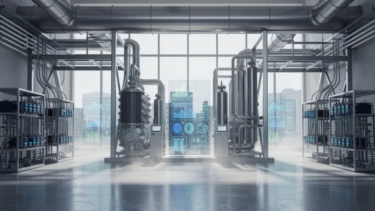 Environnement industriel moderne AC environnement avec technologies durables et CO2 supercritique en 8K